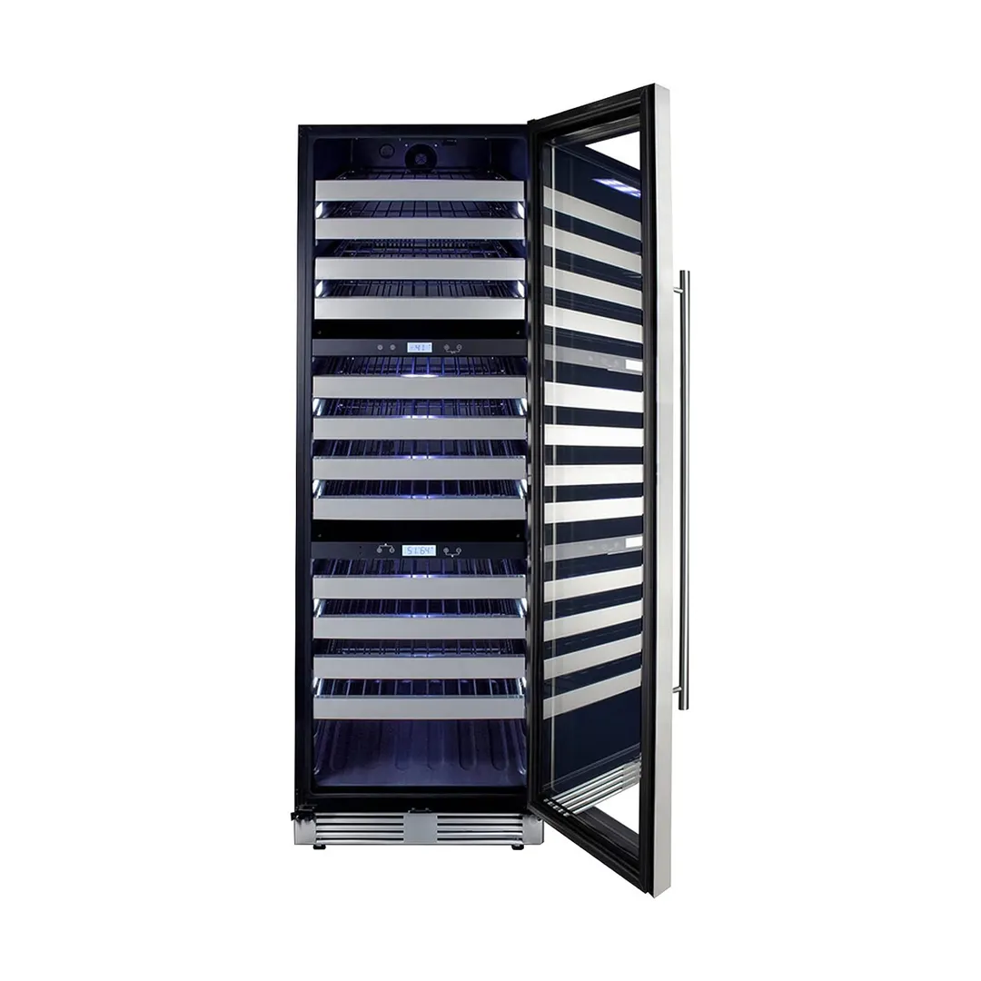 Summit SWCP1988TCSS 24" Glass Door Wine Refrigerator, Three Temperature, 149 Bottles
