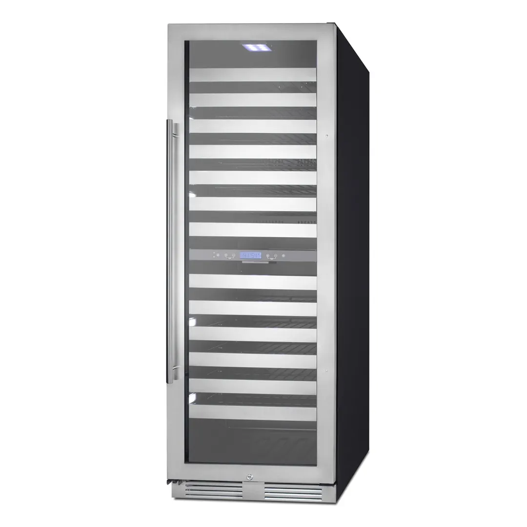 Summit SWCP2163 24" Glass Door Wine Refrigerator, Dual Temperature, 163 Bottles