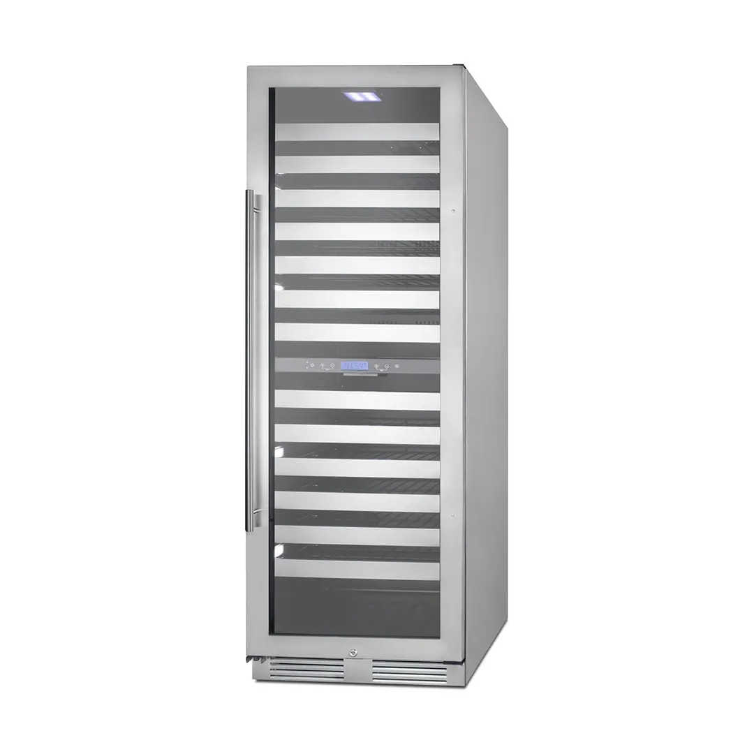 Summit SWCP2163CSS 24" Glass Door Wine Refrigerator, Dual Temperature, 163 Bottles