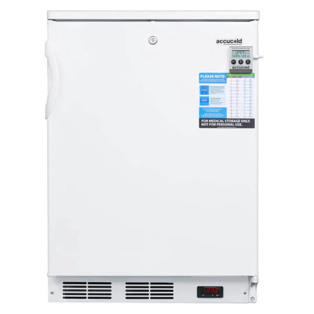 Accucold VLT650 24" Solid Door Medical Undercounter Freezer, 3.5 cu. ft.