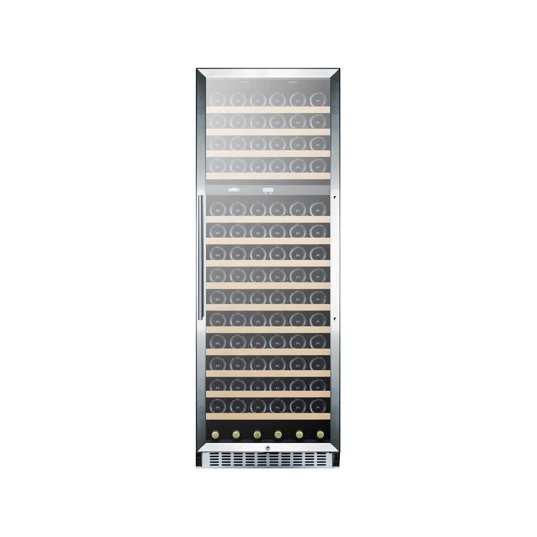Summit SWC1966CSS 24" Glass Door Wine Refrigerator, Dual Temperature, 160 Bottles
