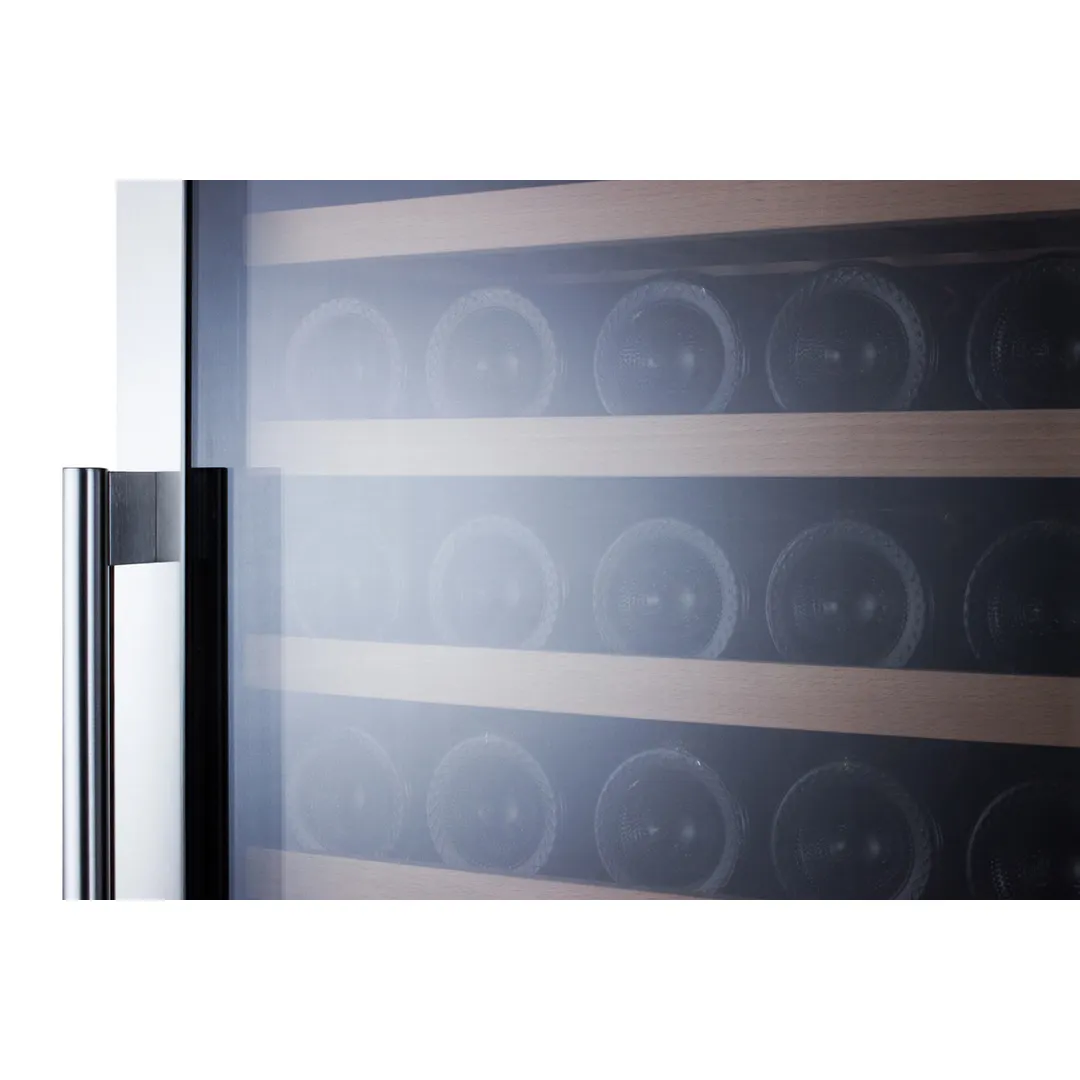 Summit SWC1966CSS 24" Glass Door Wine Refrigerator, Dual Temperature, 160 Bottles