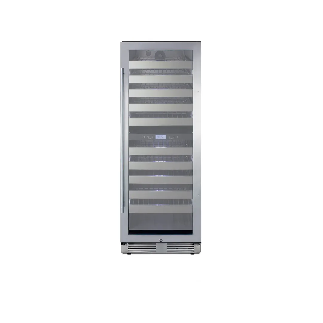 Summit SWCP2116 24" Glass Door Wine Refrigerator, Dual Temperature, 116 Bottles