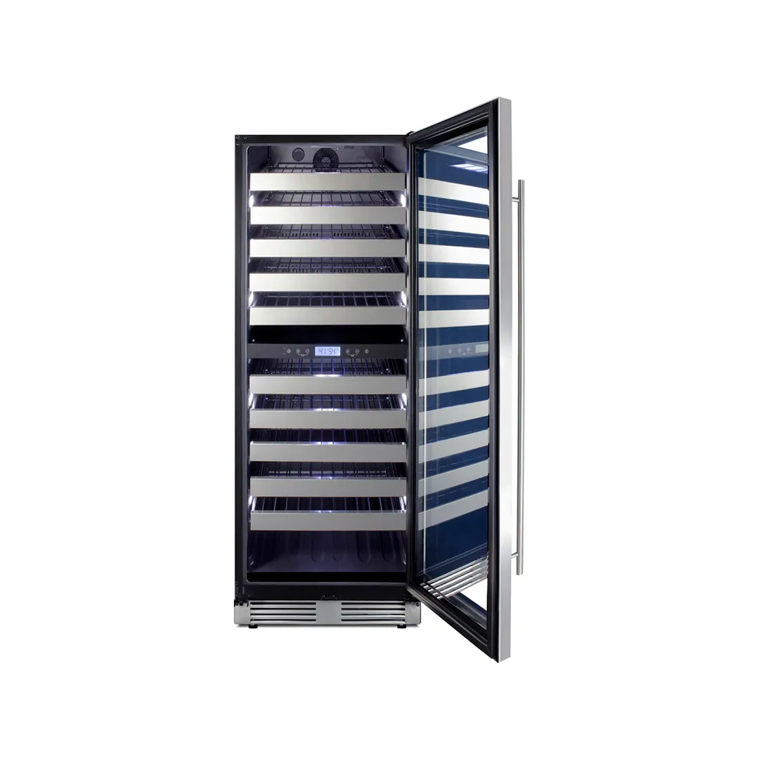 Summit SWCP2116 24" Glass Door Wine Refrigerator, Dual Temperature, 116 Bottles