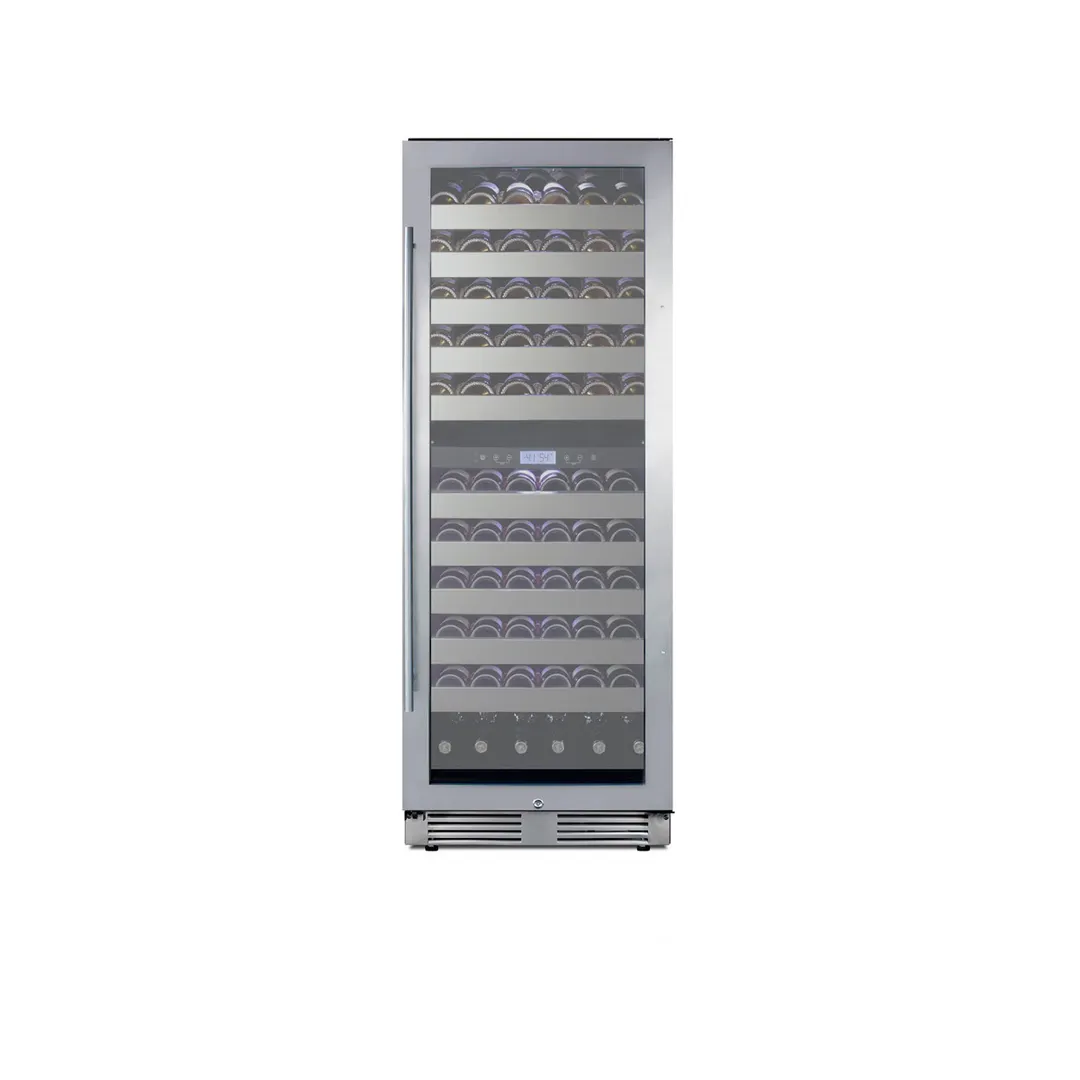 Summit SWCP2116 24" Glass Door Wine Refrigerator, Dual Temperature, 116 Bottles