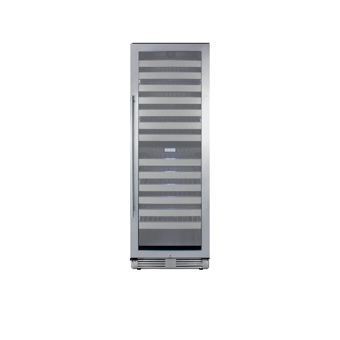 Summit SWCP2163 24" Glass Door Wine Refrigerator, Dual Temperature, 163 Bottles