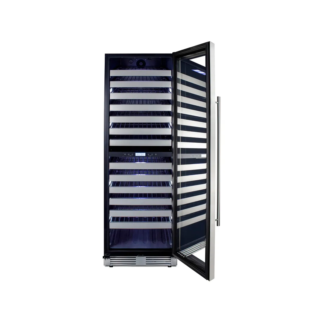 Summit SWCP2163 24" Glass Door Wine Refrigerator, Dual Temperature, 163 Bottles