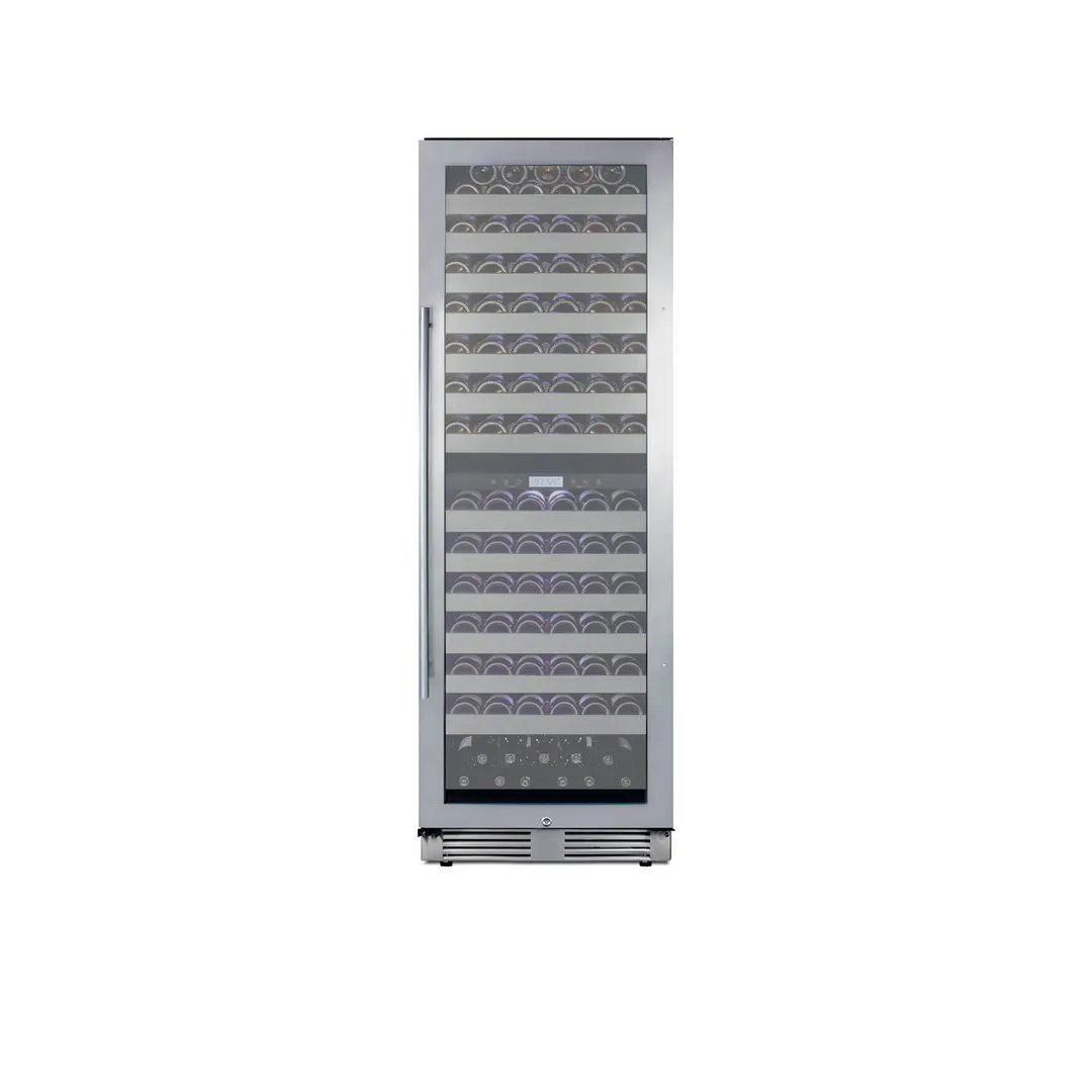 Summit SWCP2163 24" Glass Door Wine Refrigerator, Dual Temperature, 163 Bottles