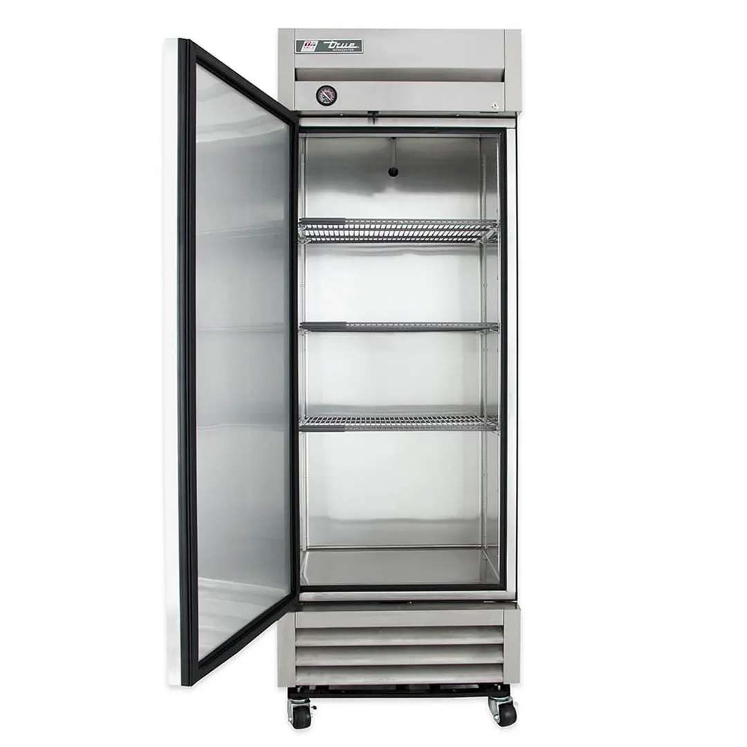 True T-19-HC 27" 1-Section Reach-In Refrigerator w/ Solid Door, Bottom Mount, Stainless Steel Front-Aluminum Sides