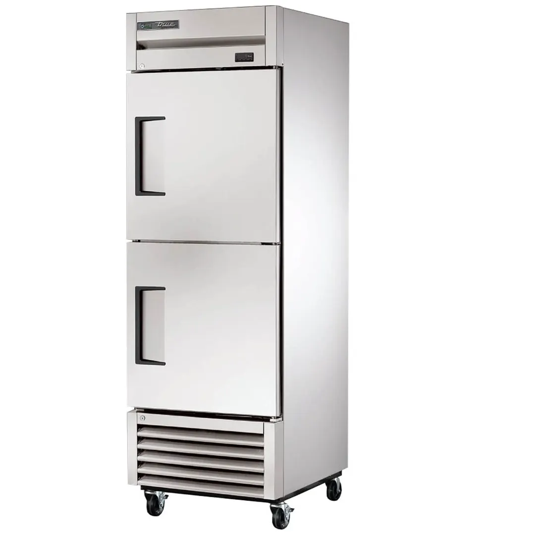True T-23-2-HC 27" 1-Section Reach-In Refrigerator w/ 2 Solid Half Doors, Bottom Mount, Stainless Steel Front-Aluminum Sides