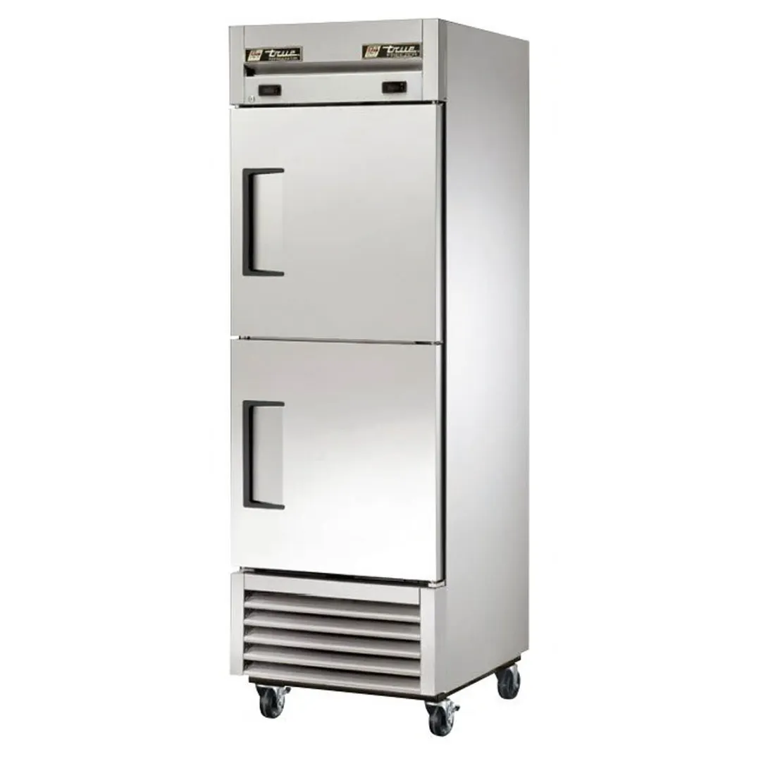 True T-23DT-HC 27" 1-Section Reach-In Refrigerator Freezer Combo w/ 2 Half Solid Doors