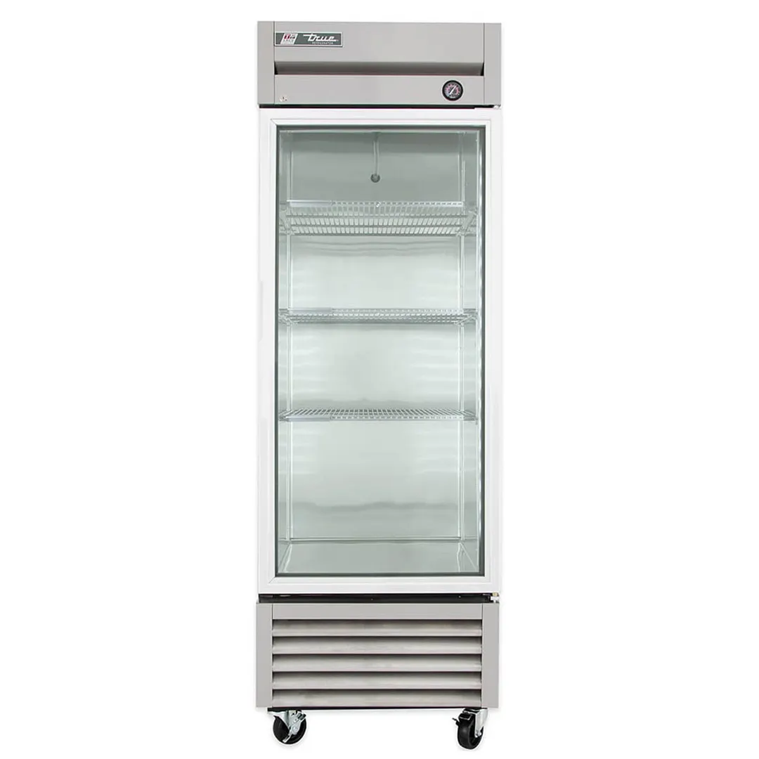 True T-23G-HC~FGD01 27" 1-Section Reach-In Refrigerator w/ Glass Door, Bottom Mount, Stainless Steel Front-Aluminum Sides