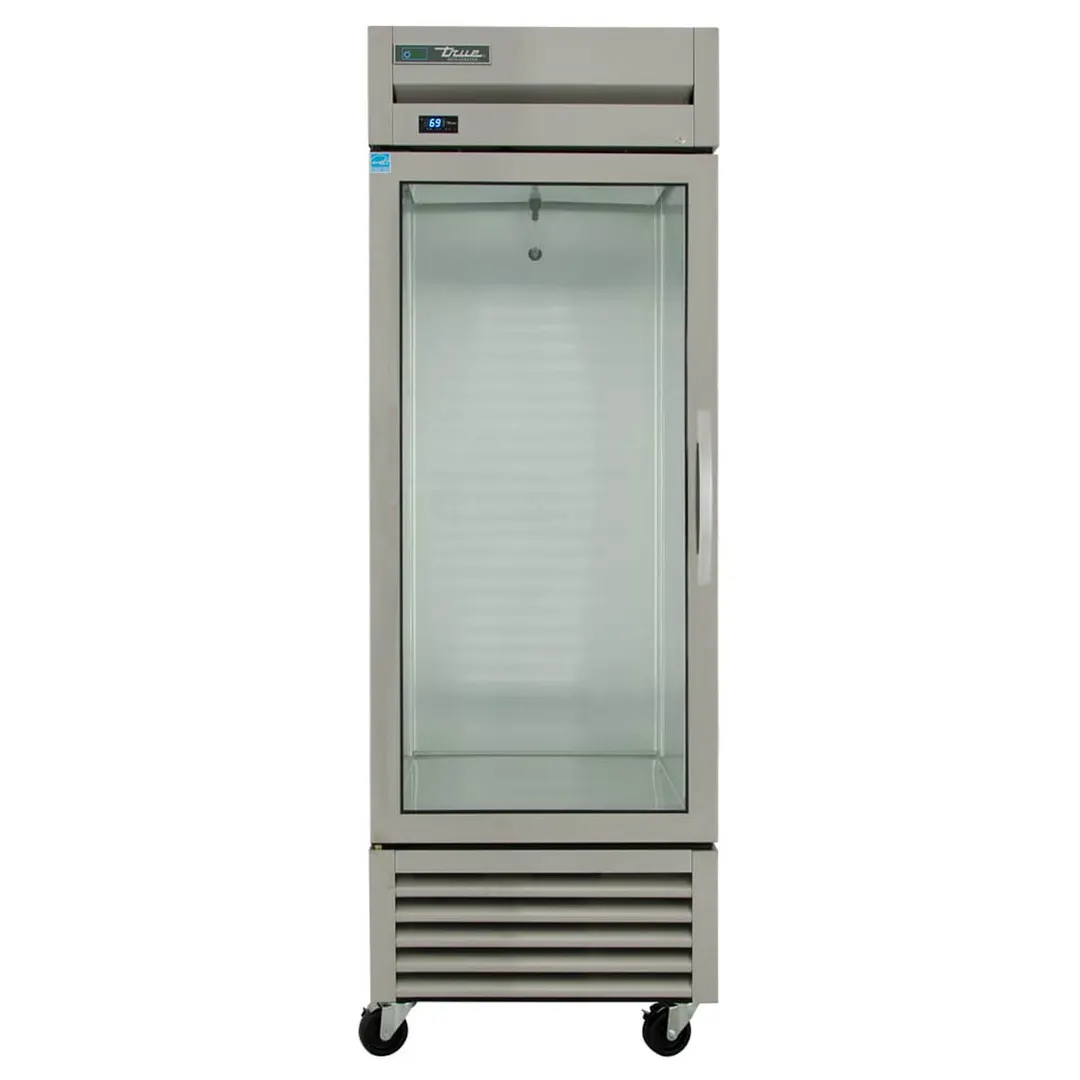 True T-23G-HC~FGD01 27" 1-Section Reach-In Refrigerator w/ Glass Door, Bottom Mount, Stainless Steel Front-Aluminum Sides