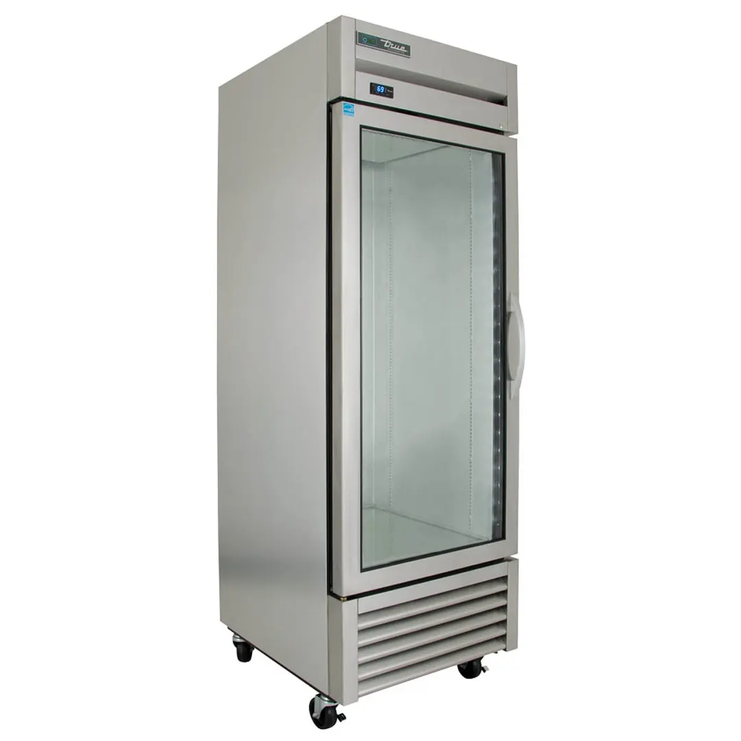 True T-23G-HC~FGD01 27" 1-Section Reach-In Refrigerator w/ Glass Door, Bottom Mount, Stainless Steel Front-Aluminum Sides