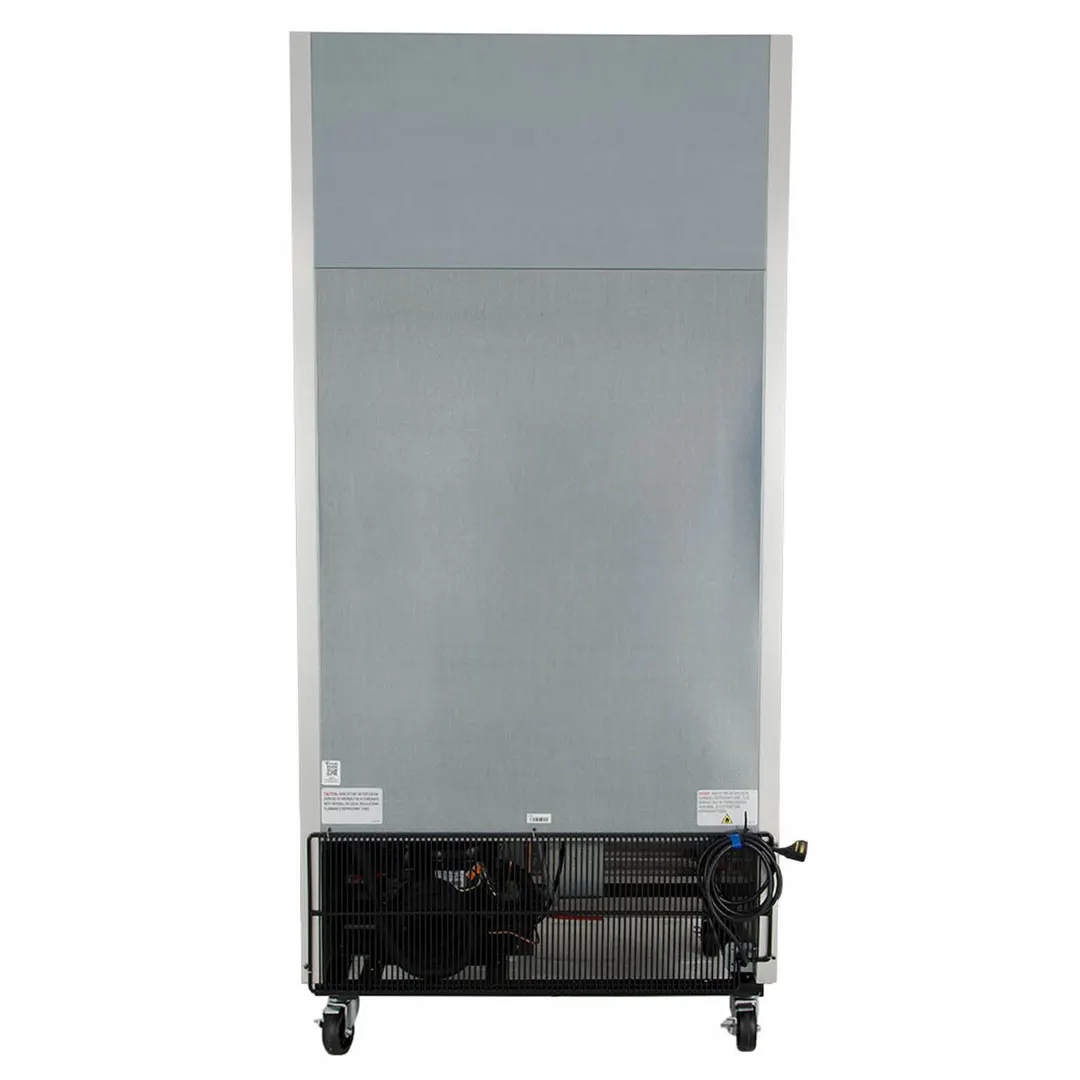True T-35-HC 39" 2-Section Reach-In Refrigerator w/ 2 Solid Doors, Bottom Mount, Stainless Steel Front-Aluminum Sides