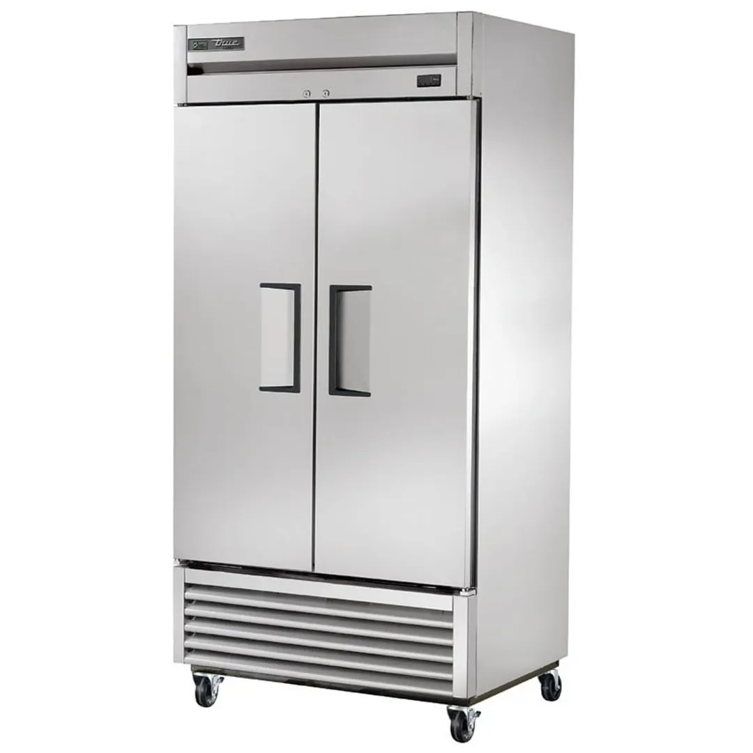 True T-35F-HC 39.5" 2-Solid Door Reach-In Freezer, Bottom Mounted, 35 cu. ft., Stainless Steel Front, Aluminum Sides