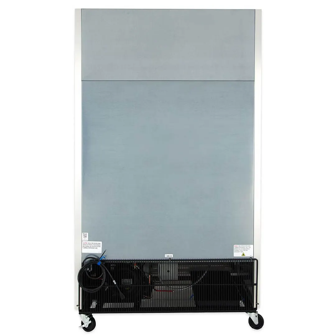 True T-43-HC 47" 2-Section Reach-In Refrigerator w/ 2 Solid Doors, Bottom Mount, Stainless Steel Front-Aluminum Sides