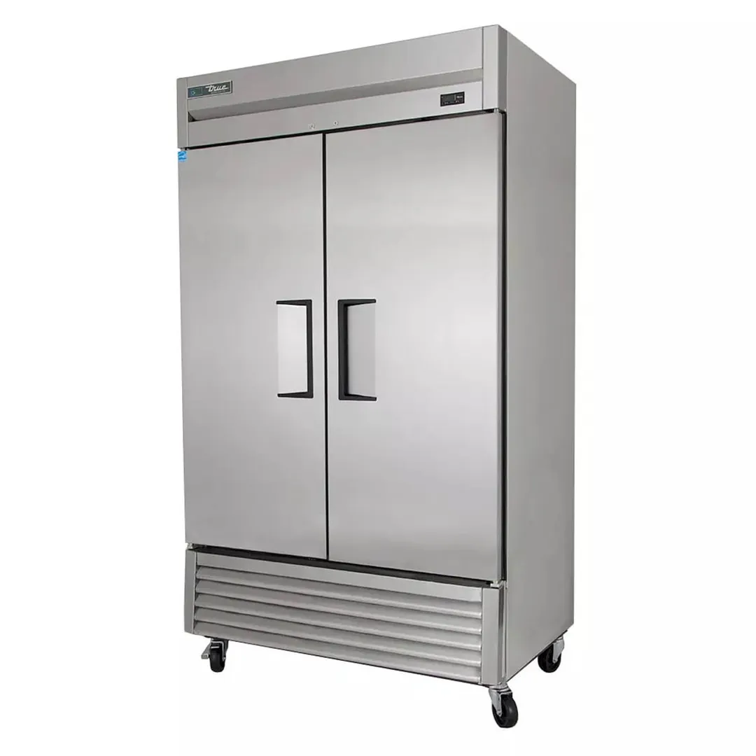 True T-43F-HC 47" 2-Section Reach-In Freezer, 2 Solid Doors, Stainless Steel Front, Aluminum Sides, 43 cu. ft., Bottom Mounted
