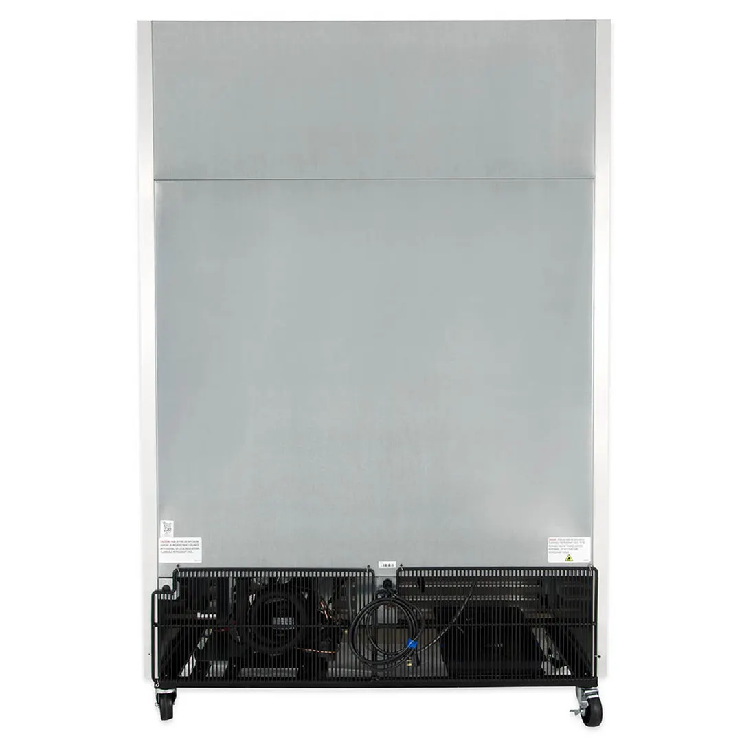 True T-49-HC 54" 2-Section Reach-In Refrigerator w/ 2 Solid Doors, Bottom Mount, Stainless Steel Front-Aluminum Sides