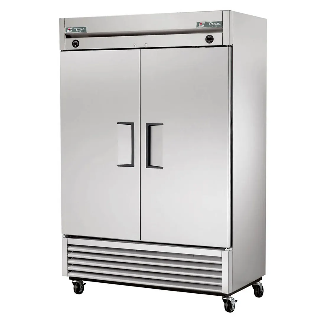 True T-49DT-HC 54" 2-Section Reach-In Refrigerator/Freezer Combo w/ 2 Solid Doors