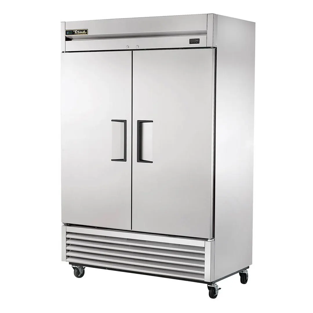 True T-49F-HC 54" Two Section Reach-In Freezer w/ 2 Solid Doors, Stainless Steel Front Aluminum Sides