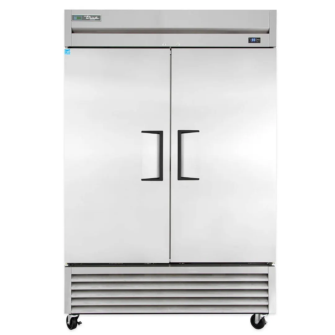 True T-49F-HC 54" Two Section Reach-In Freezer w/ 2 Solid Doors, Stainless Steel Front Aluminum Sides