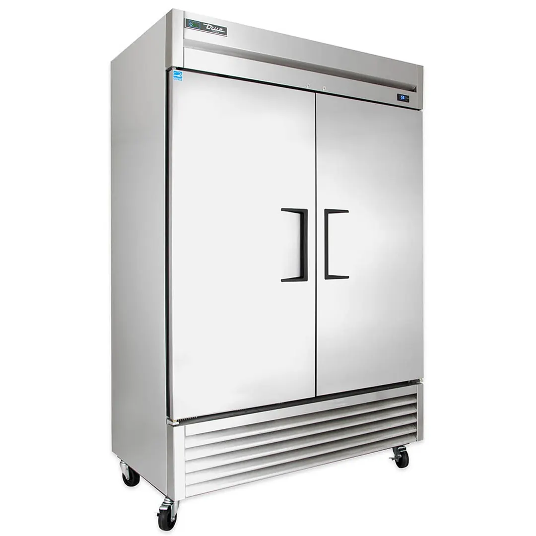 True T-49F-HC 54" Two Section Reach-In Freezer w/ 2 Solid Doors, Stainless Steel Front Aluminum Sides