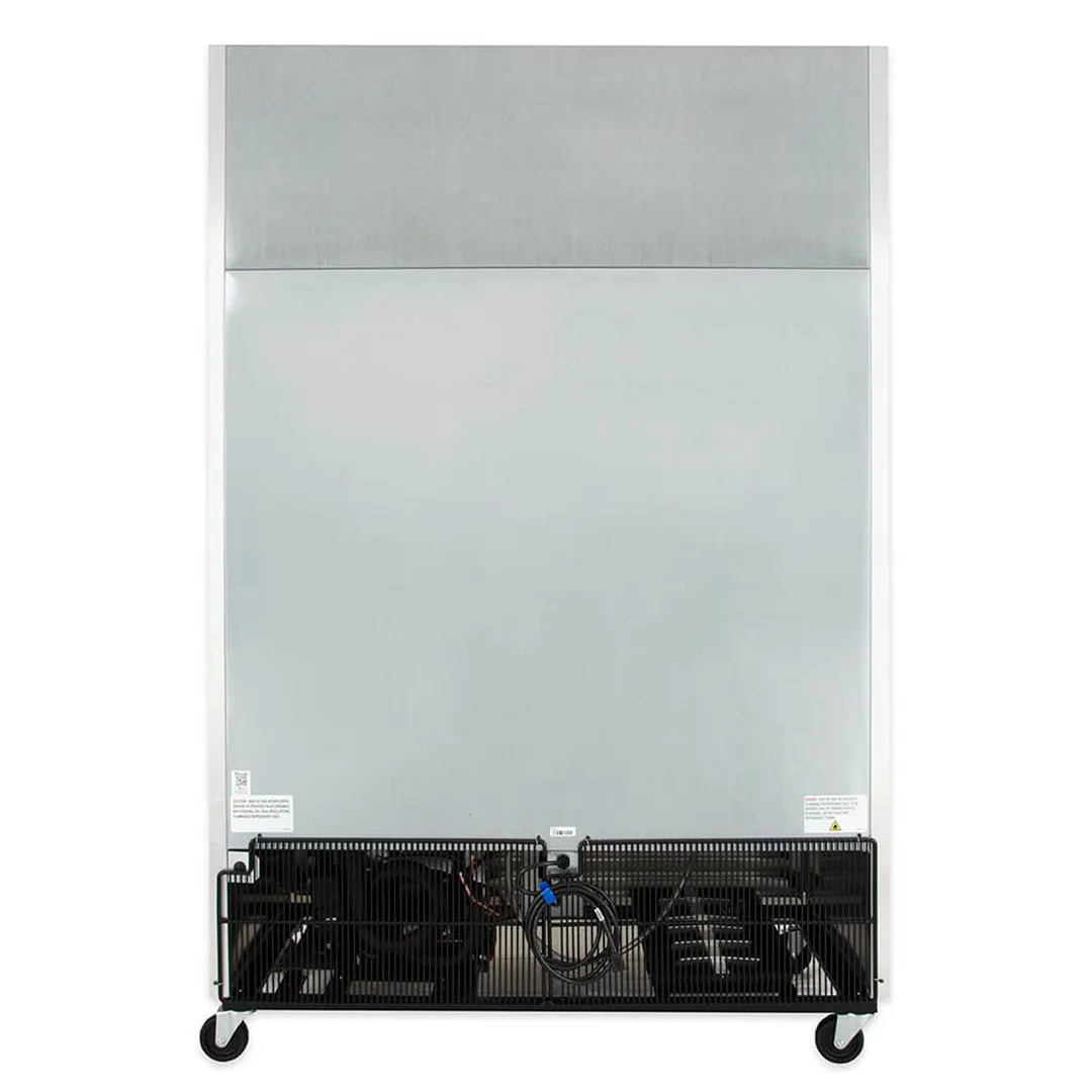 True T-49F-HC 54" Two Section Reach-In Freezer w/ 2 Solid Doors, Stainless Steel Front Aluminum Sides