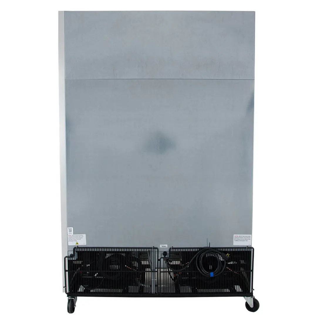 True T-49FG-HC~FGD01 54" Two Section Reach-In Freezer w/ 2 Glass Doors, Stainless Steel Front Aluminum Sides