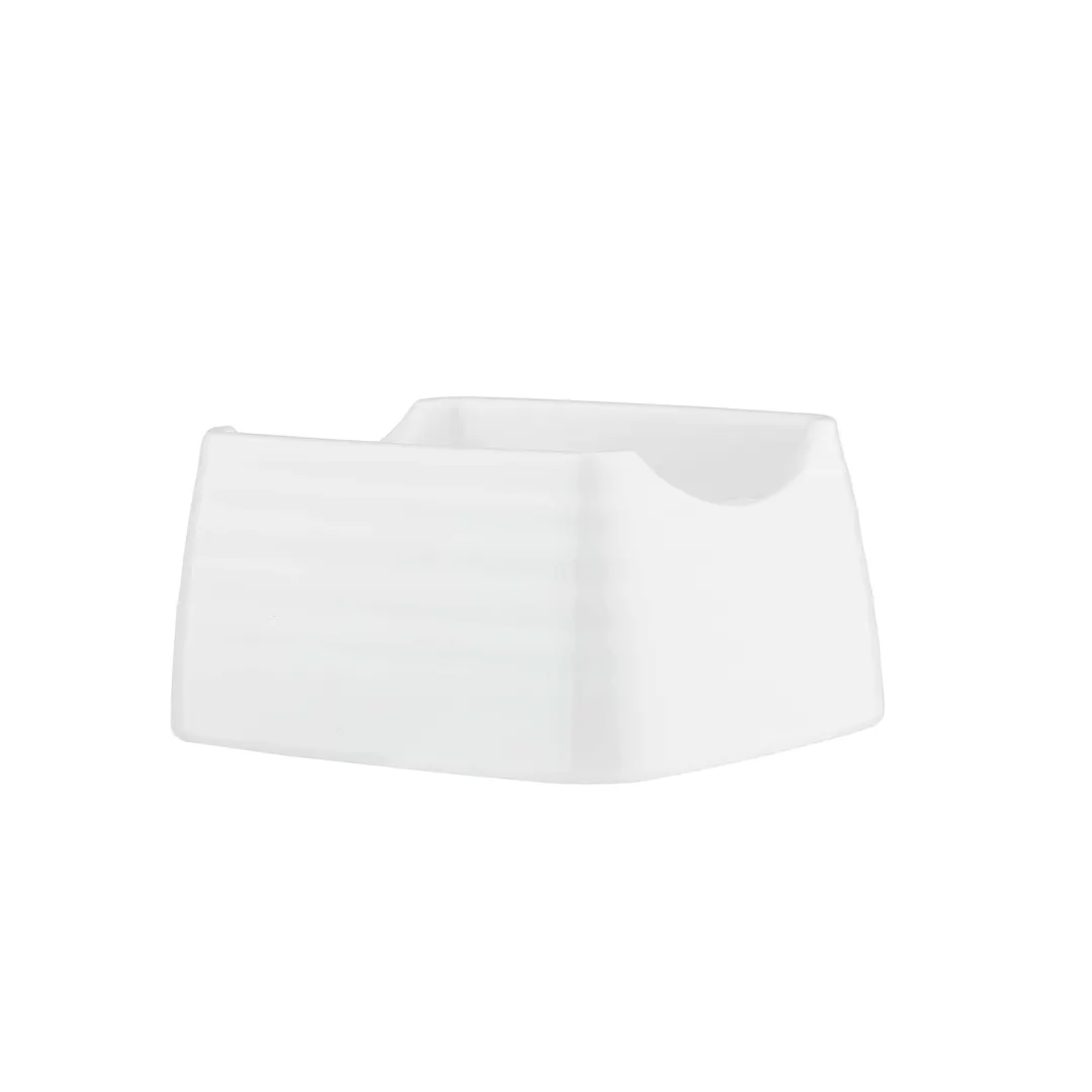 TableCraft Products 10415 Pulito Collection Sugar Packet Holder, 4" x 3-1/4" x 2" Melamine White