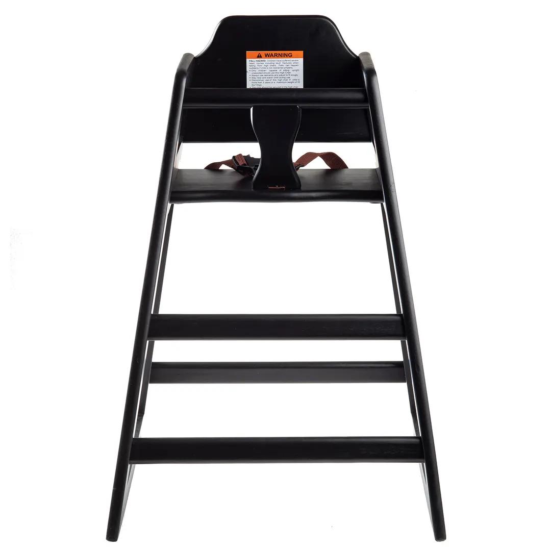 TableCraft Products 10624 High Chair, Black