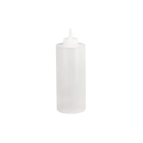 TableCraft Products 32C - 32 oz Polyethylene Squeeze Bottle, 38" Opening, Natural Cone Tip