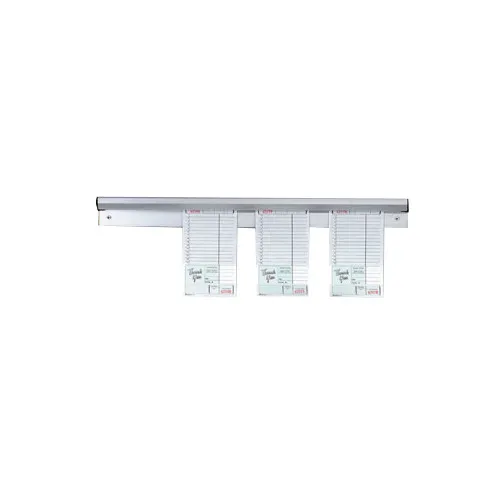 TableCraft Products 5548 Order Rack, 48" x 1" x 2-1/4", Aluminum Bar Finish, Glass Marble Slide