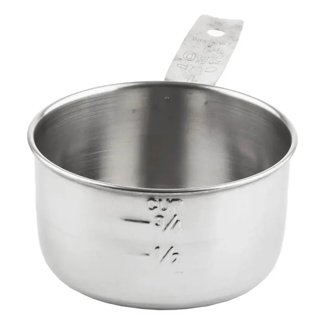TableCraft 724D 1 Cup Stainless Steel Measuring Cup,Dishwasher Safe