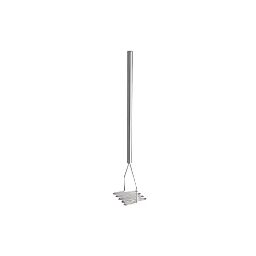 TableCraft 7418 - 18-1/4" Square-Faced Potato Masher, 18" Length, Zig Zag Design, Stainless Steel