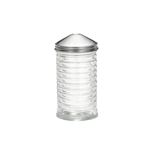 TableCraft Products BH855 Beehive Collection Sugar Pourer, 12 Oz Clear Glass, Stainless Steel Top