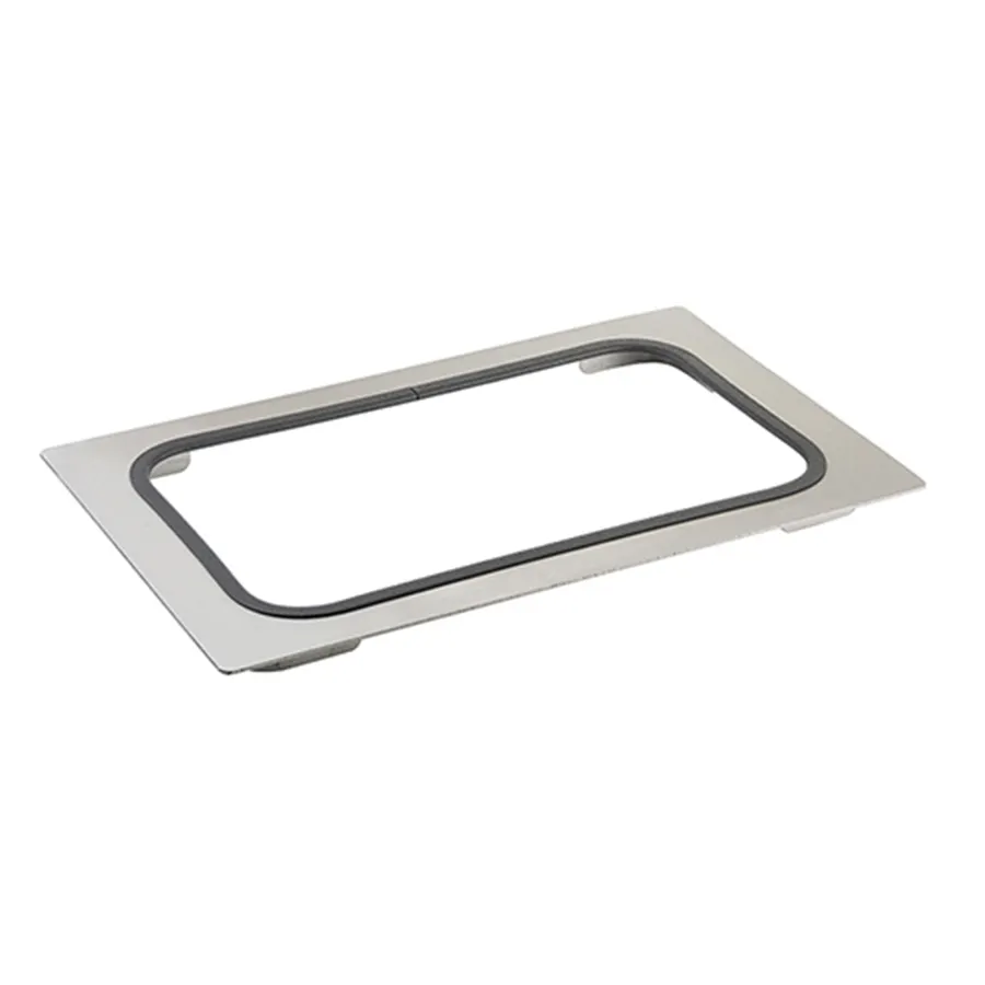 TableCraft CW1102BRS Tri-Ply Serveware Template, 21.5" x 13.5" Silver Stainless Steel, Dishwasher Safe