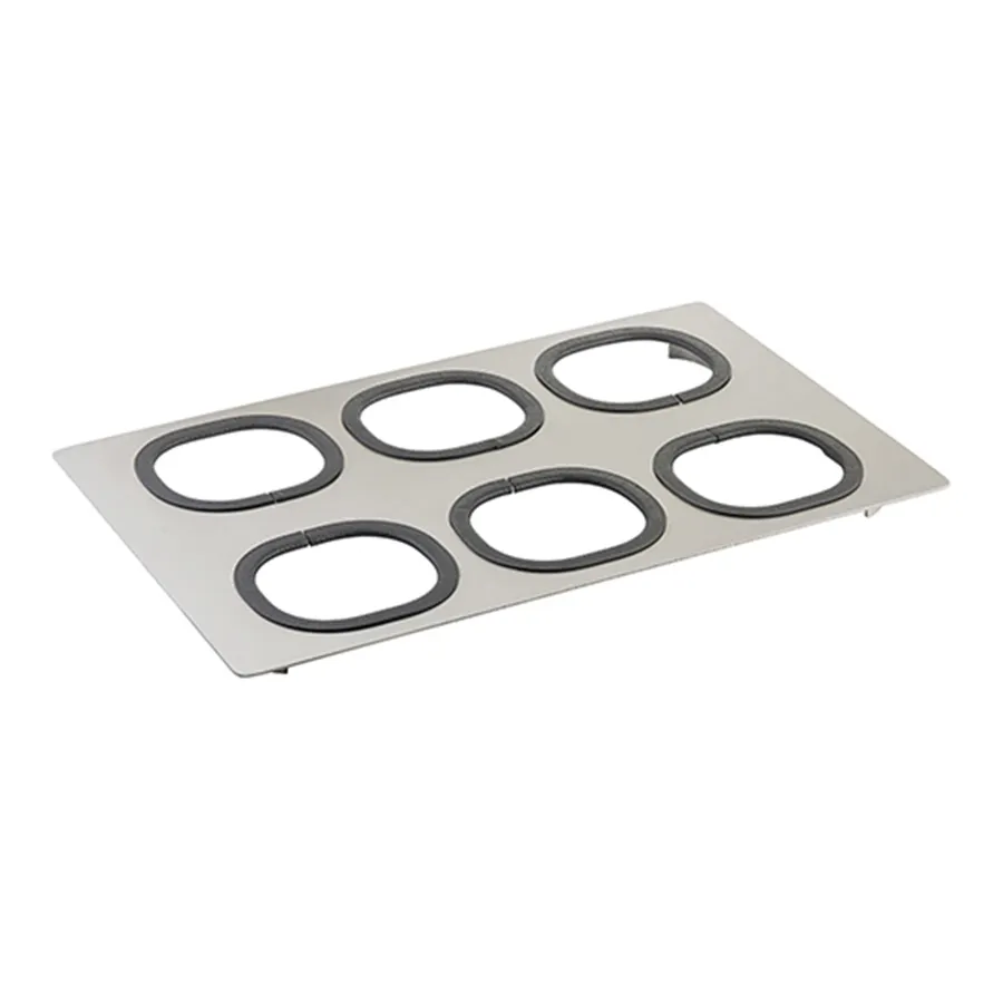 TableCraft CW1112RSS Tri‑Ply Template, 21.5" x 13.5" Stainless Steel, 12‑Gauge Swirl, Dishwasher Safe