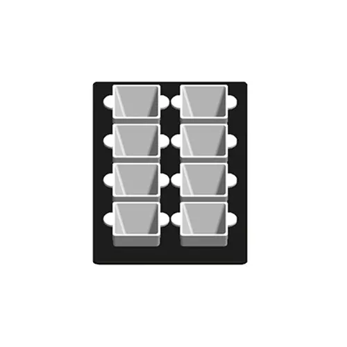 TableCraft CW5110CBL Cold Food Template, 12-7/8" x 21-1/4", Blue Aluminum, NSF-7 - 1/Each