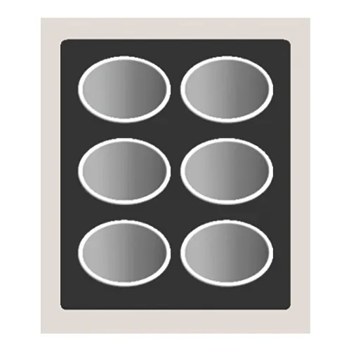 TableCraft CW5126MM Cold Food Template, 25-3/4" x 21-1/4" Green Duracoat™ Aluminum, Dishwasher Safe