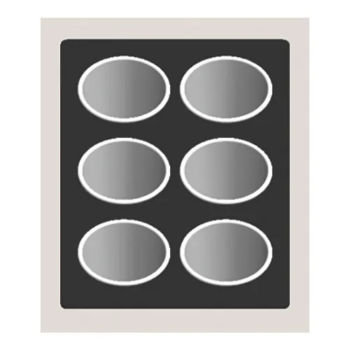 TableCraft CW5126RSA Cold Food Template, 12‑7/8" × 21‑1/4" Well, Black Cast Aluminum, NSF‑7 Finish