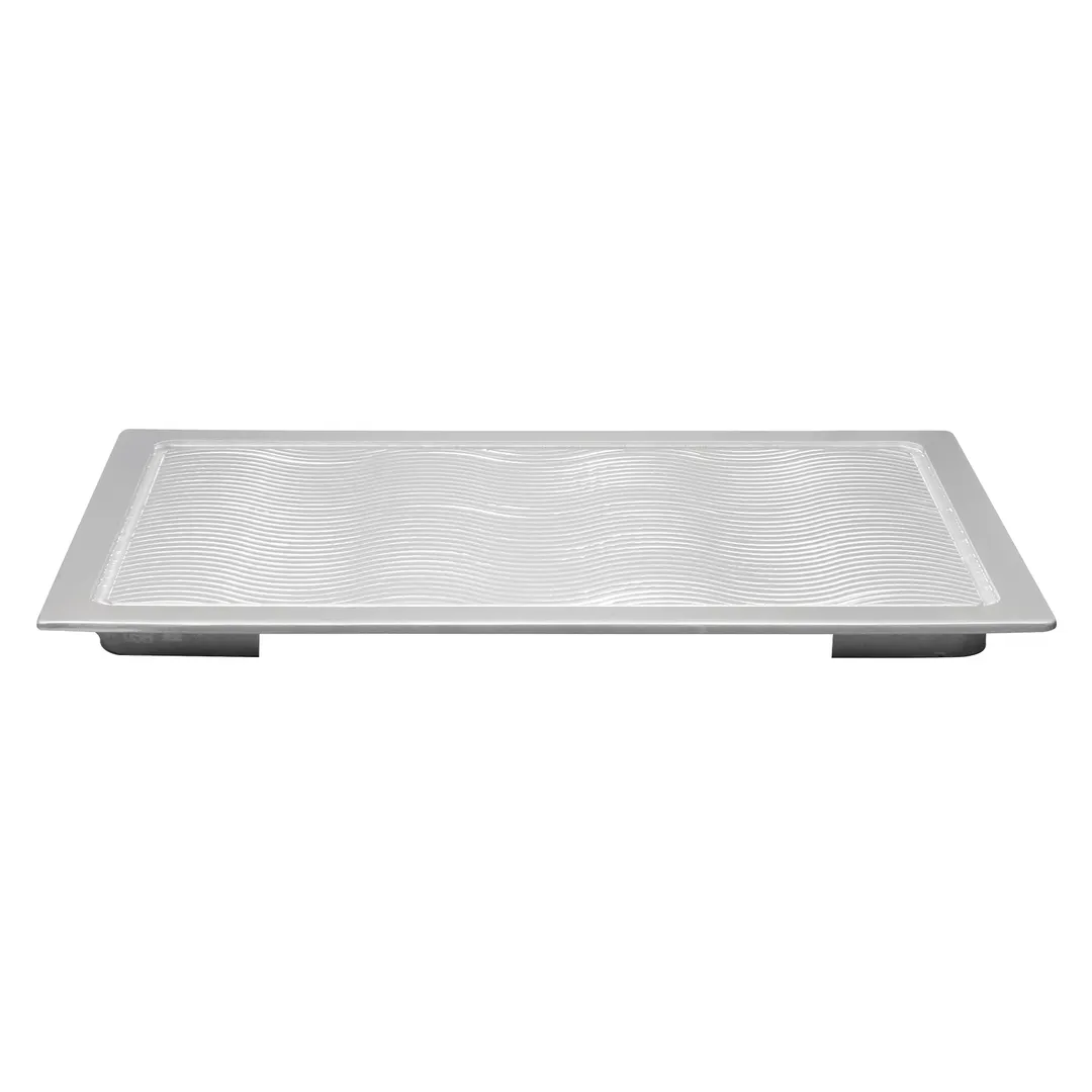 TableCraft CW6420WV Hot Well Cover 13-1/2" X 21-5/8" Silver Aluminum 1/4" Wave Pattern Dishwasher Safe