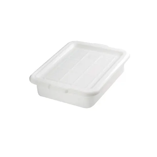 TableCraft Products F1537 Tote Box, 7‑Gallon White HDPE, 21¼" x 15½" x 7⅛", NSF, USA