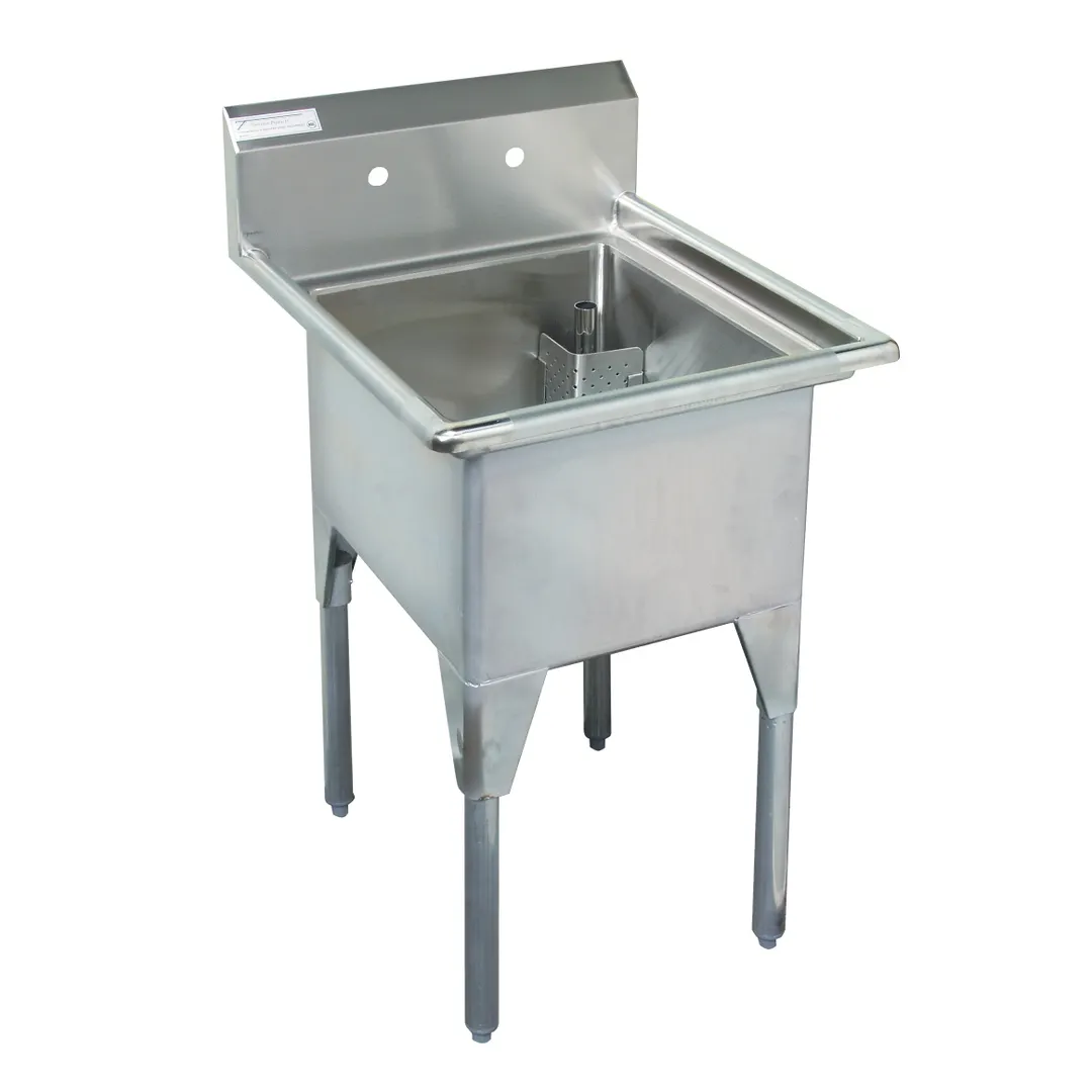Tarrison TA-CDS12416-KIT 29" One Compartment Sink, 24"W x 24"L Bowl Without Drainboards