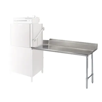 Tarrison TA-CDT72R 72" Clean Straight Dishtable w/ Right Table, 7" Backsplash, Galvanized Legs