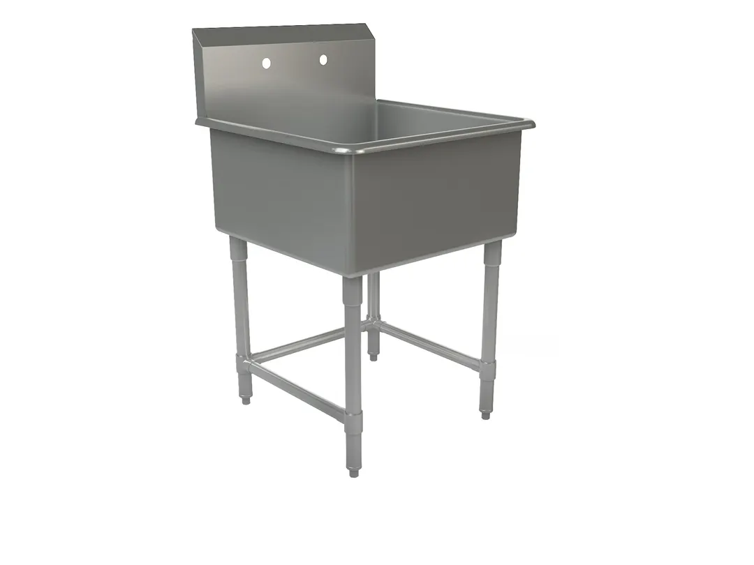 Tarrison TA-PS12230-KIT 36" One Compartment Sink, 30"W x 22"L Bowl Without Drainboards