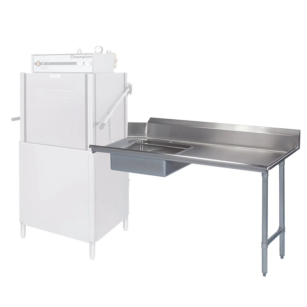 Tarrison TA-SDT36R 36" Straight Soiled Dishtable w/ Right Table, Pre-Rinse Sink, 7" Backsplash