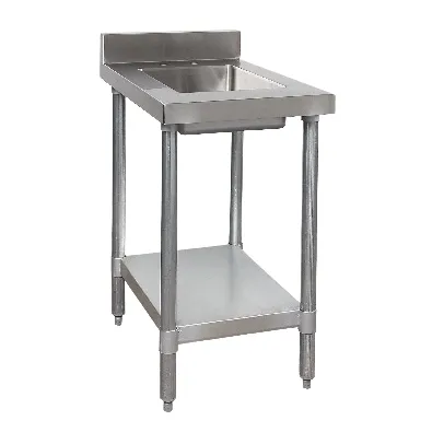 Tarrison TA-SWT4BS18WS 18" Work Table with Prep Sink, Bowl On Center - 18 Gauge