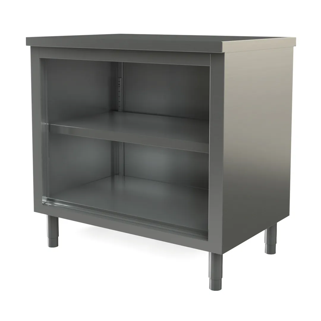 Tarrison TC-CO2436-KIT Cabinet Base Open Front Work Table with Mid-Shelf, 36"W x 24"D