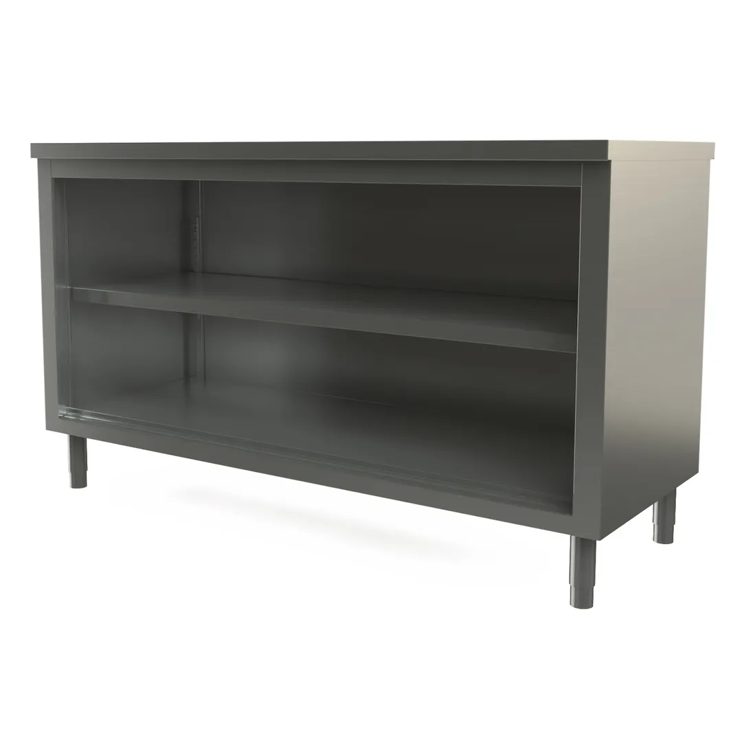 Tarrison TC-CO2460-KIT Cabinet Base Open Front Work Table with Mid-Shelf, 60"W x 24"D
